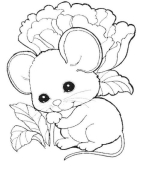 Розмальовка про мишку (35 картинок)